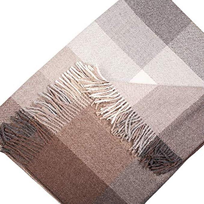 Great Natural Alpaca 100%  alpaca throw, beige-grey