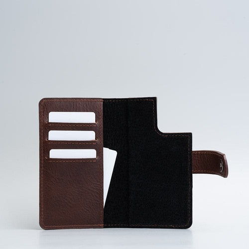 Leather Folio Wallet with MagSafe on magnet closure - SALE